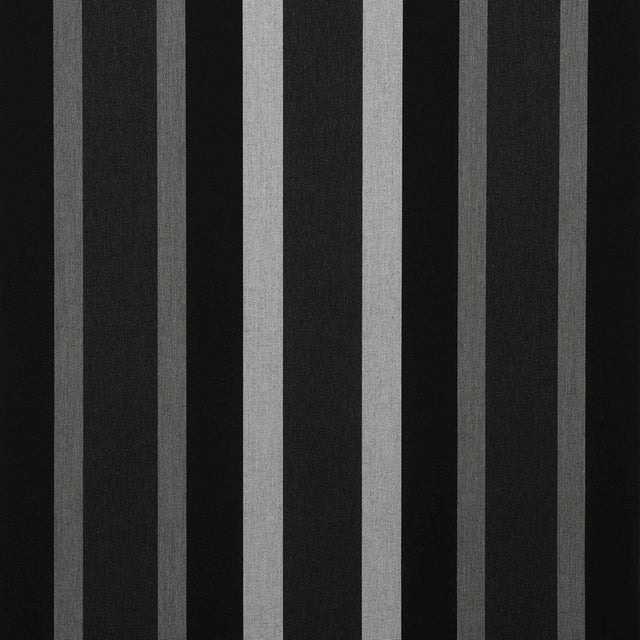 Sample of Sunbrella Marco Black 4703 - 0000 46 - Inch Stripes Awning / Shade Fabric - SewKnot