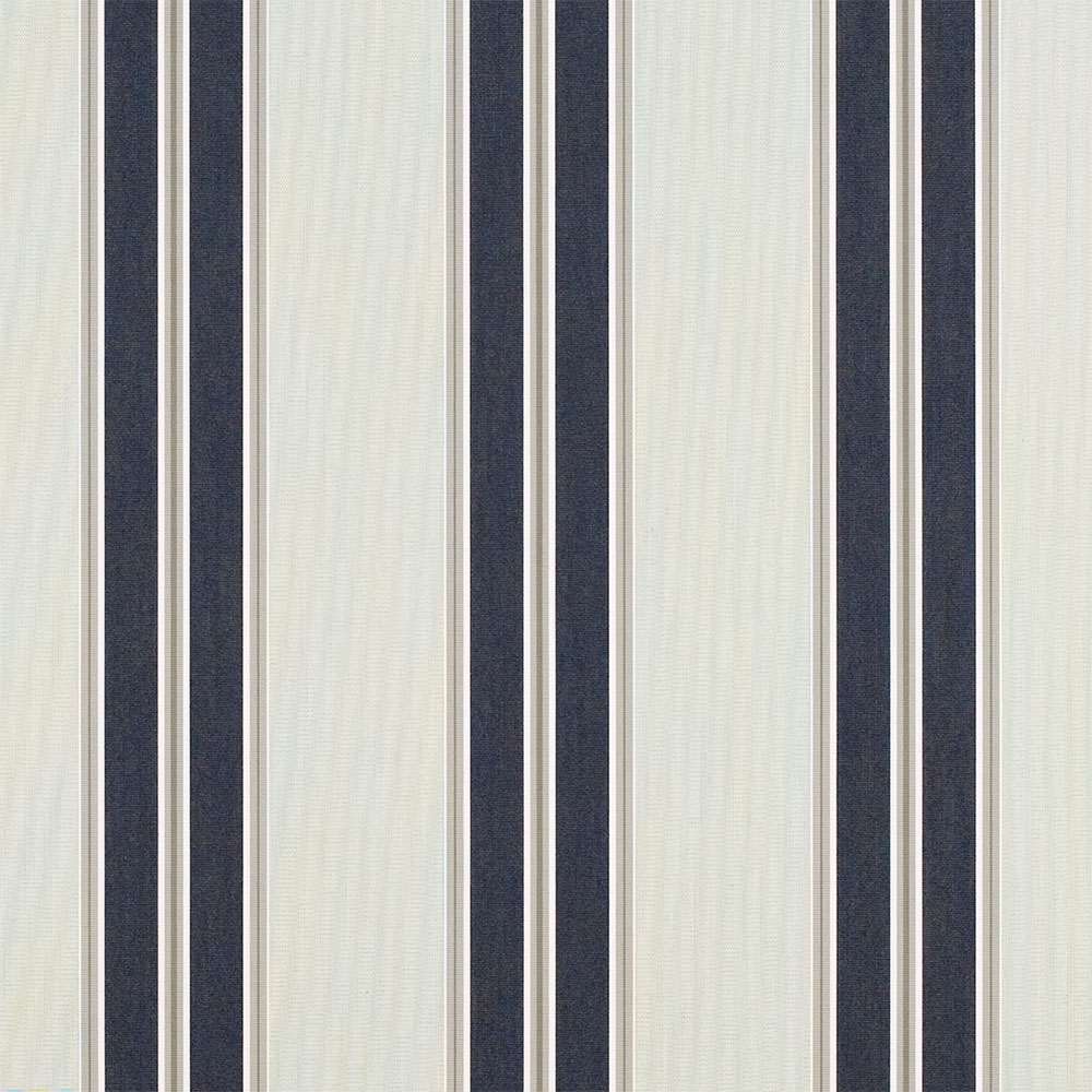 Sample of Sunbrella Navy / Taupe Fancy 4916 - 0000 46 - Inch Stripes Awning / Shade Fabric - SewKnot