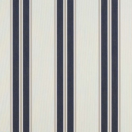 Sample of Sunbrella Navy / Taupe Fancy 4916 - 0000 46 - Inch Stripes Awning / Shade Fabric - SewKnot