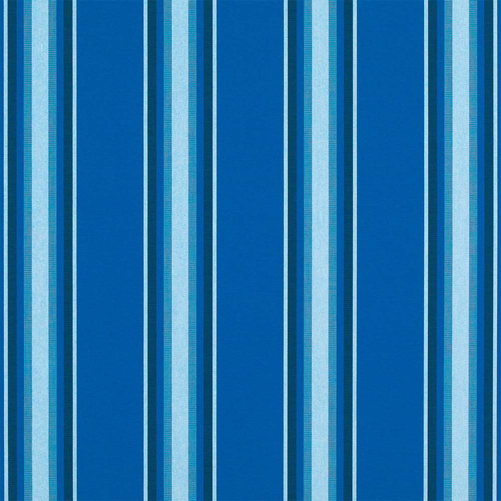 Sample of Sunbrella Pacific Blue Fancy 4755 - 0000 46 - Inch Stripes Awning / Shade Fabric - SewKnot