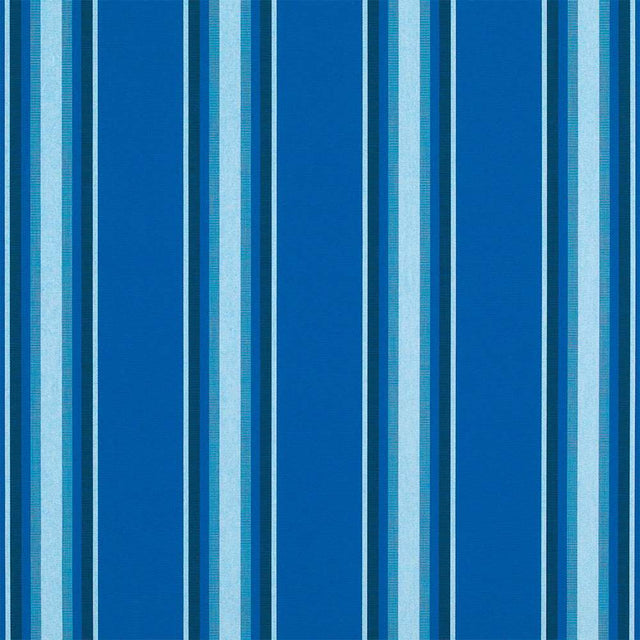 Sample of Sunbrella Pacific Blue Fancy 4755 - 0000 46 - Inch Stripes Awning / Shade Fabric - SewKnot