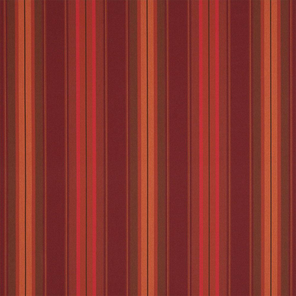 Sample of Sunbrella Saxon Chili 4885 - 0000 46 - Inch Stripes Awning / Shade Fabric - SewKnot