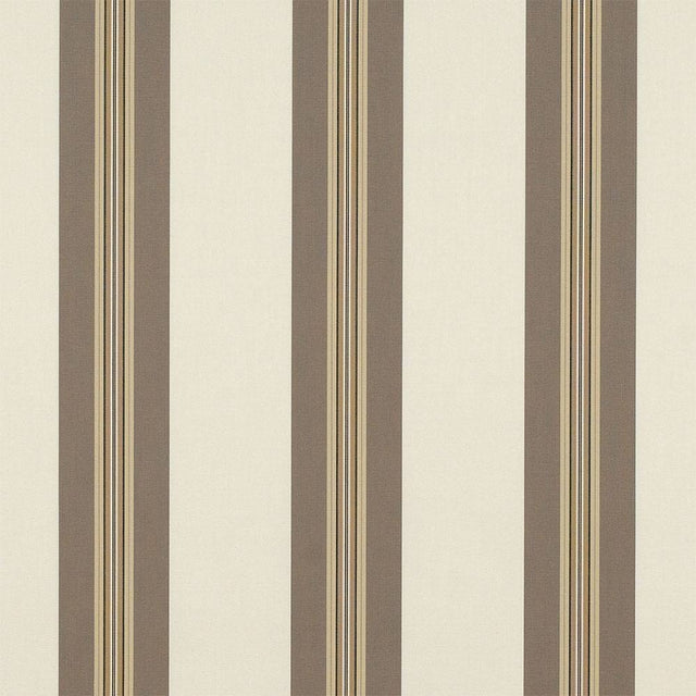 Sample of Sunbrella Taupe Tailored Bar Stripe 4945 - 0000 46 - Inch Stripes Awning / Shade Fabric - SewKnot